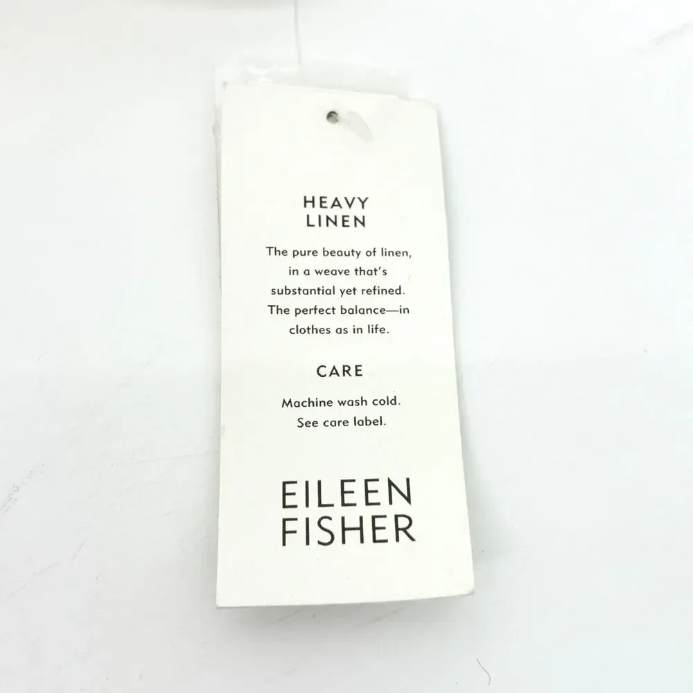 Eileen Fisher Linen Pants PM Petite Medium Wide Leg Cropped Zip Beach Lagenlook - Picture 6 of 7